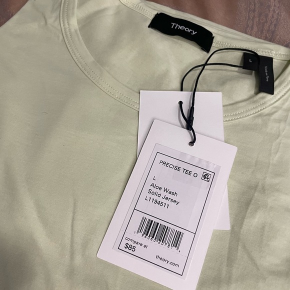 Theory Precise Tee O Aloe Wash Sz L - Picture 4 of 7